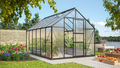 Växthus Merkur 9900 Svart Poly Sockel 9,9 m² Vitavia